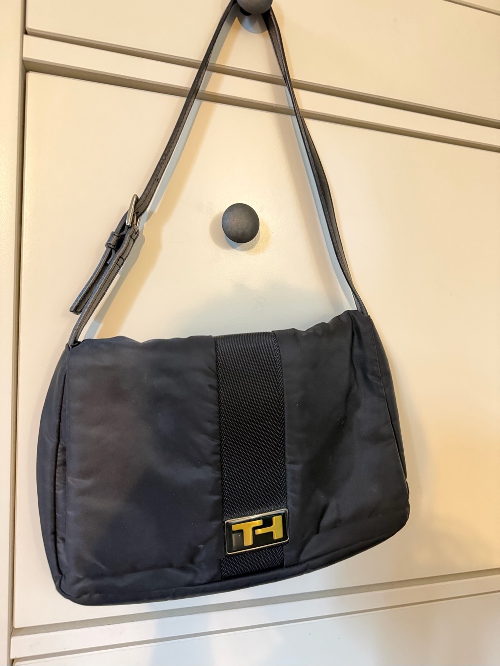 Tommy Hilfiger Black Nylon Shoulder Bag
